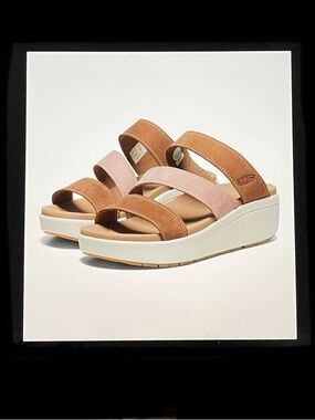 KEEN Women's Ellecity Slide Open Toe Slip On Platform Sandals